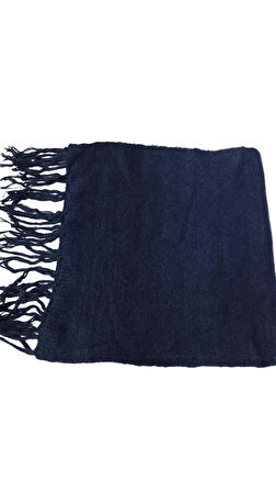 Bayan Triko Yumoş Kışlık Atkı Lacivert