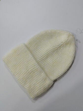 Kadın Ekru Yün Bere