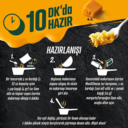 Knorr Çabuk Mac & Cheese Peynirli Makarna 212 Gr x 3 Adet