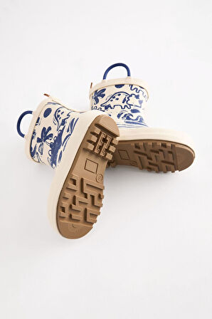 Next Baby Mavi Dinazor Desenli Su Geçirmez Yağmur Çizmesi /Bot