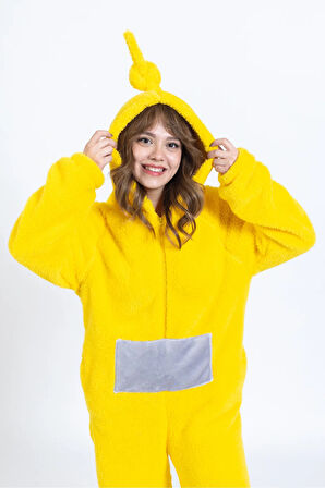 Kadın Fermuarlı Teletabi Model Pijama Takımı