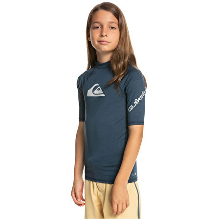 Quiksilver All Time UV Korumalı Kısa Kollu Çocuk Mayosu EQBWR03212-Navy