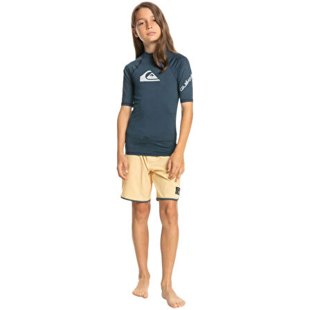 Quiksilver All Time UV Korumalı Kısa Kollu Çocuk Mayosu EQBWR03212-Navy