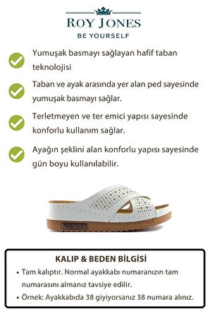 Kadın Ortopedik Yumuşak Tabanlı Terletmeyen Çift Bantlı Hasır Tipi Delikli Rahat Anne Ev İçi Terliği