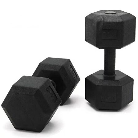 Plastik Köşeli Dambıl Set - Dumbbell Set 2x1 Kg