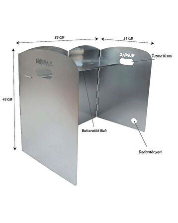 Nurgaz Campout Portatif Ocak Rüzgarlığı