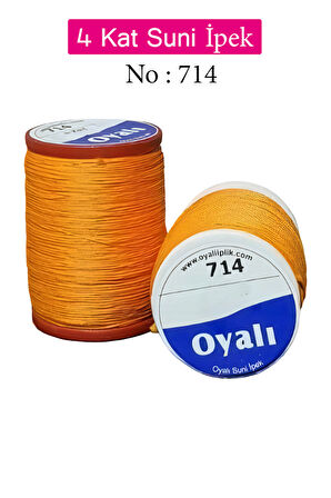 Oyalı 4 Kat Suni İpek İplik İğne Oyası Boncuk İpi Tığ Oyası No:714