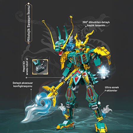 Sembo Block Mystic Armor Çin Ejderi Figür Yapı Bloğu Seti 478 Parça