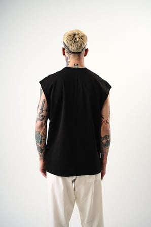 Erkek Basic Tank Top Atlet Siyah