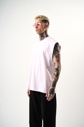 Erkek Basic Tank Top Atlet Lila