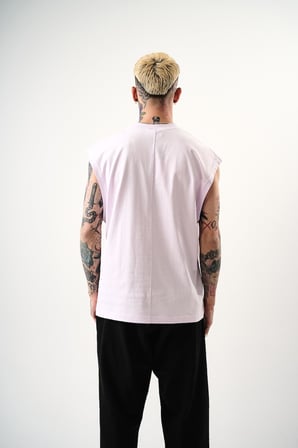 Erkek Basic Tank Top Atlet Lila
