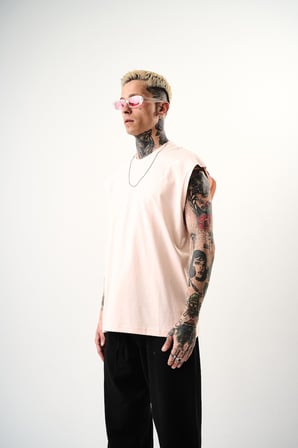 Erkek Basic Tank Top Atlet Pembe