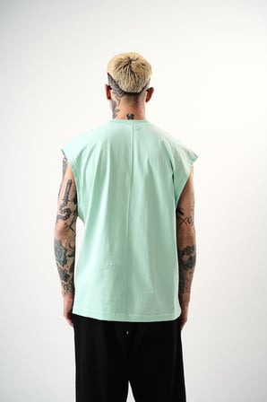 Erkek Basic Tank Top Atlet Su Yeşili