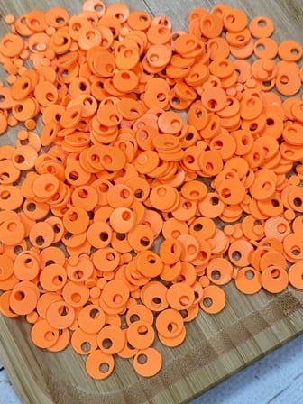 10 mm (1 cm) Suni Deri Pul Çanta, Supla, Patik Pulu 25 gr 01 Turuncu