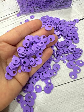 10 mm (1 cm) Suni Deri Pul Çanta, Supla, Patik Pulu 25 gr 02 Mor