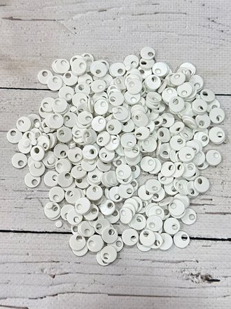 10 mm (1 cm) Suni Deri Pul Çanta, Supla, Patik Pulu 25 gr 03 Beyaz