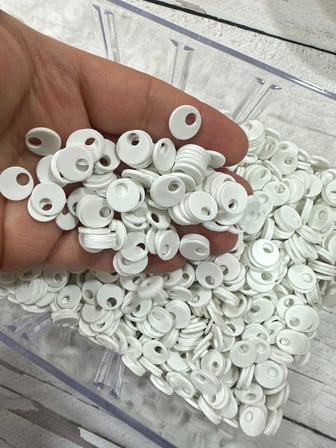 10 mm (1 cm) Suni Deri Pul Çanta, Supla, Patik Pulu 25 gr 03 Beyaz