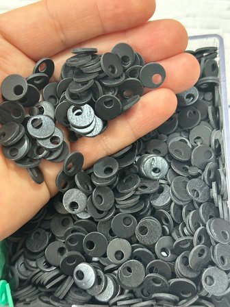 10 mm (1 cm) Suni Deri Pul Çanta, Supla, Patik Pulu 25 gr 04 Siyah