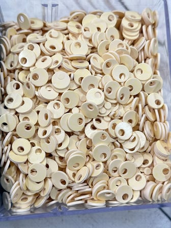 10 mm (1 cm) Suni Deri Pul Çanta, Supla, Patik Pulu 25 gr 05 Krem