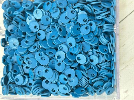 10 mm (1 cm) Suni Deri Pul Çanta, Supla, Patik Pulu 25 gr 08 Petrol Mavi