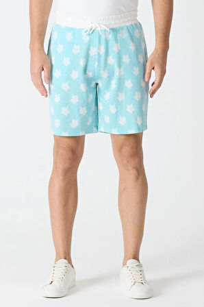 Erkek Raht Kesim Şort Mavi