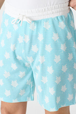 Erkek Raht Kesim Şort Mavi