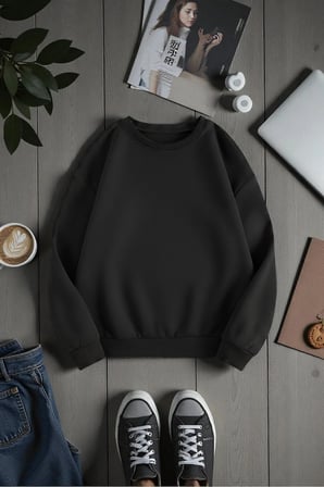 Unisex Rome Itally Tasarım Baskılı Bisiklet Yaka Sweatshirt