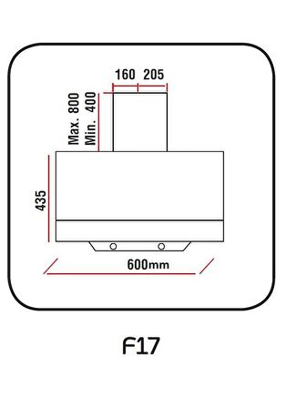 Alveus Mod F17 Beyaz Duvar Tipi Davlumbaz