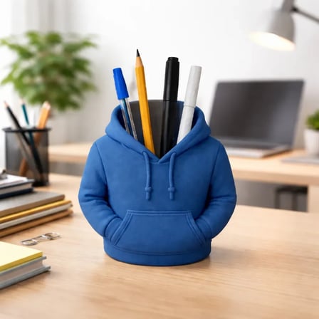 Hoodie Tasarımlı Kalemlik | Kapüşonlu Masaüstü Kalem Organizeri