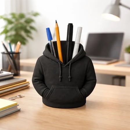 Hoodie Tasarımlı Kalemlik | Kapüşonlu Masaüstü Kalem Organizeri