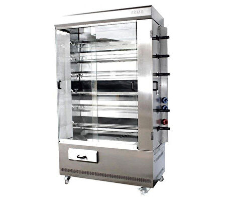 Pimak Kollu Piliç Makinesi 6 şiş 30 Piliç Doğalgazlı