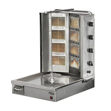 Pimak V Tipi Döner Makinesi Doğalgazlı 4 + 4 Radyanlı