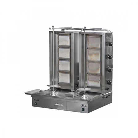 Pimak Doğalgazlı Alt Motorlu Çiftli Döner Makinesi 4 + 4 Radyanlı