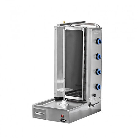 Pimak Elektrikli Üst Motorlu Camlı Döner Makinesi 4 Radyanlı