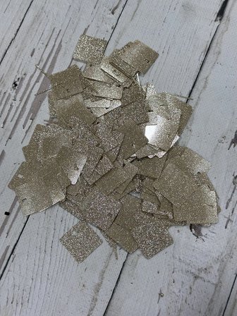 Kare Simli Pul Çanta, Supla Pulu 25 gr 30X30 mm (3X3 cm)  1 Simli Bej