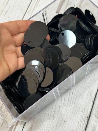 30 mm (3 cm) Pul Çanta, Supla Pulu 25 gr 4 Siyah