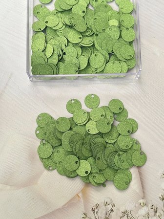 20 mm (2 cm) Simli Çanta, Supla, Patik Pulu 25 Gr 4 Sİmli Yeşil