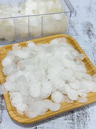20 mm (2cm) Sedef Görünümlü Pul Çanta, Supla, Patik Pulu 25 gr 3 Açık Yeşil