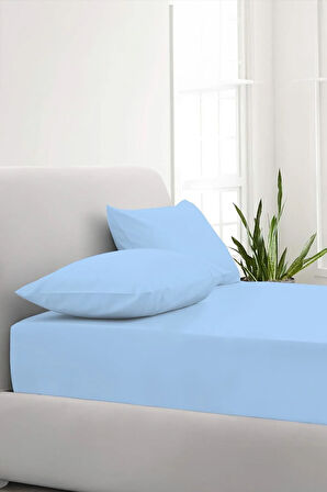 | Ranforce | Pamuklu Tek / Çift Kişilik Mavi Lastikli Çarşaf | 14 Renk | Fıtted |