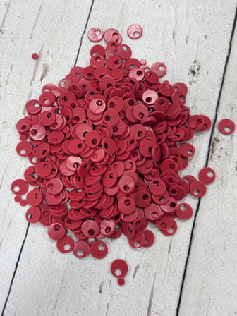 10 mm (1 cm) Suni Deri Pul Çanta, Supla, Patik Pulu 25 gr 10 Bordo