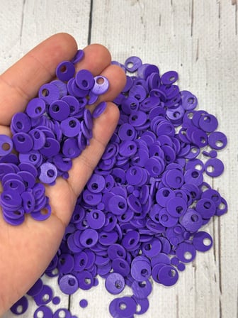 10 mm (1 cm) Suni Deri Pul Çanta, Supla, Patik Pulu 25 gr 12 Koyu Mor
