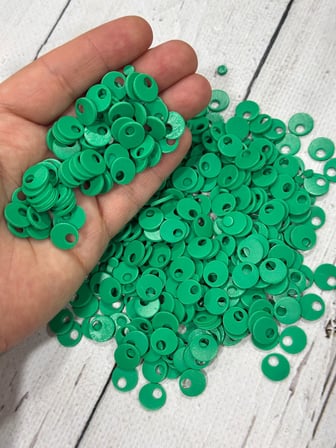 10 mm (1 cm) Suni Deri Pul Çanta, Supla, Patik Pulu 25 gr 14 Yeşil