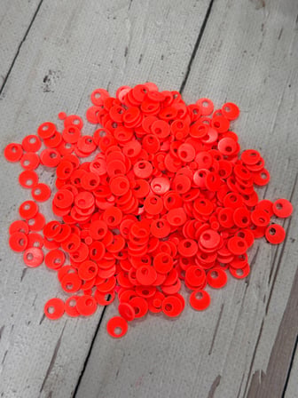 10 mm (1 cm) Suni Deri Pul Çanta, Supla, Patik Pulu 25 gr 15 Fosfor Turuncu