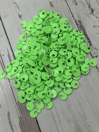10 mm (1 cm) Suni Deri Pul Çanta, Supla, Patik Pulu 25 gr 19 Açık Yeşil