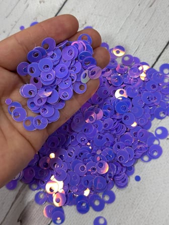 10 mm (1 cm) Pul Çanta, Supla, Patik Pulu 25 gr 6 Lila Yanardöner