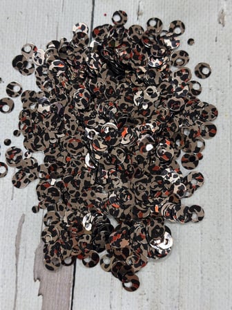 10 mm (1 cm) Pul Çanta, Supla, Patik Pulu 25 gr 13 Leopar
