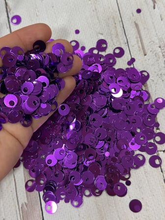 10 mm (1 cm) Pul Çanta, Supla, Patik Pulu 25 gr 20 Mor