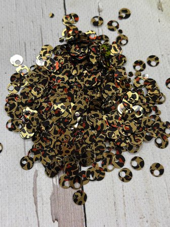 10 mm (1 cm) Pul Çanta, Supla, Patik Pulu 25 gr 21 Leopar