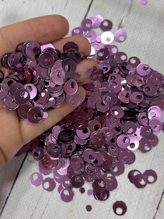 10 mm (1 cm) Pul Çanta, Supla, Patik Pulu 25 gr 12 Mürdüm