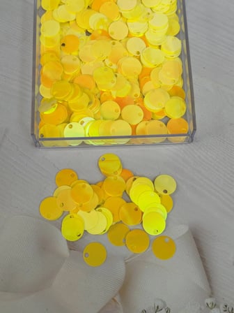 20 mm (2 cm) Pul Çanta, Supla, Patik Pulu 25 gr 12 Sarı